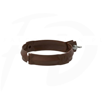 Obejma rury spustowej stalowa ⌀ 100 firmy KROP kolor czekoladowy brąz